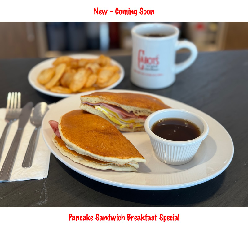 Coming soon - Pancake Sandwich Breakfast Special