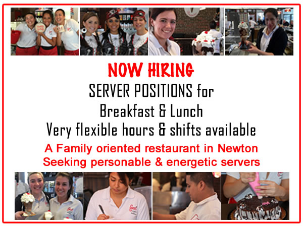 Job Opportuinities - Servers Wanted - at Cabot's