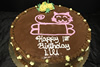 Order Ref: TH-189 12 inch Chocolate Frosted Themed Ice Cream Cake