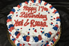 Order Ref: TH-200 4th July Themed Birthday Ice Cream Cake