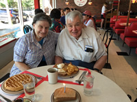 Happy Faces - Bernie and Peter Celebrating Peter's 83rd Birthday