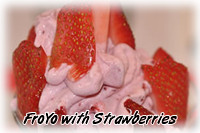 Frozen Yogurt with Strawberries