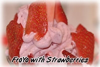 Frozen Yogurt with Strawberries Frozen Yogurt with Strawberries