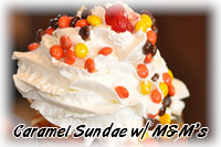 Caramel Sundae with M&M's