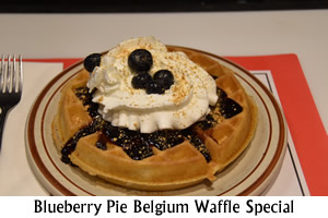 Blueberry Pie Belgium Waffle Special