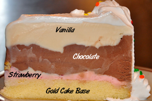 cake slice close up - layers explained