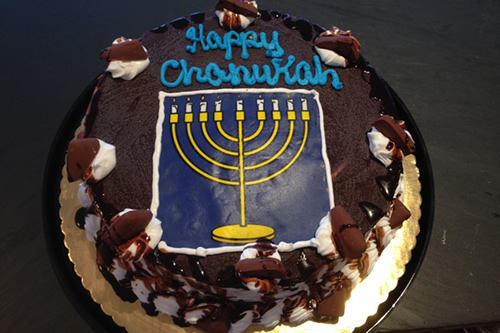 10 inch Custom Chanukah Ice Cream Cake