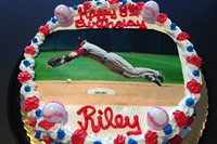 Order Ref: JUL-006 Baseball Themed Ice Cream Cake.