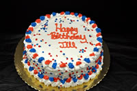 Order Ref: JUL-001 July 4th Themed Ice Cream Cake.