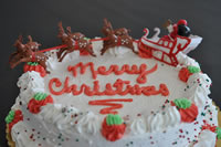 Order Ref: XMS-004 Christmas Themed Ice Cream Cake.
