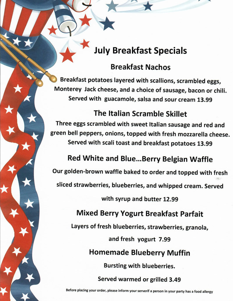 Monthly Specials