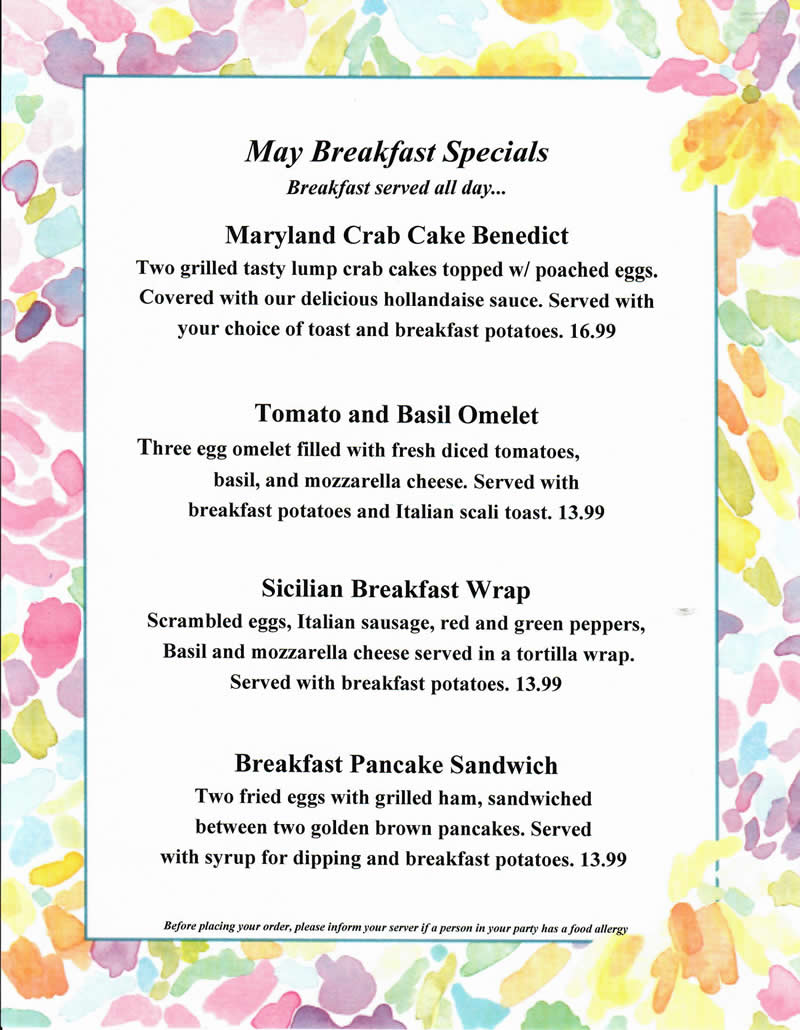 Monthly Specials