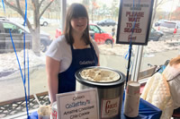 Collette ready to scoop it out