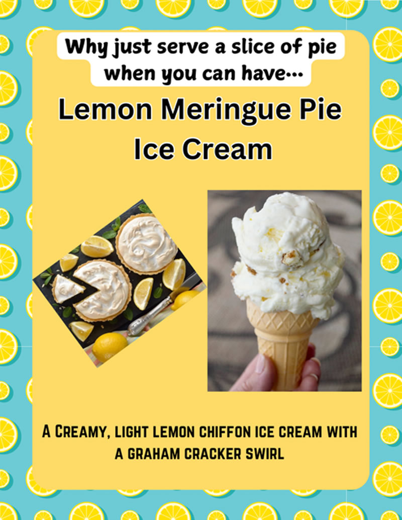 Lemon Meringue Pie Ice Cream - a creamy, light lemon chiffon ice cream with a graham cracker swirl