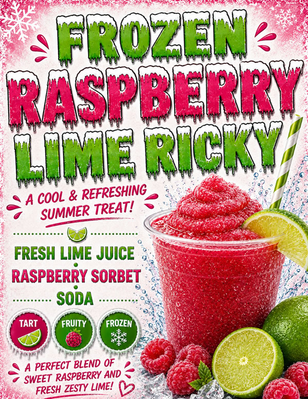 Frozen Raspberry Lime Ricky
