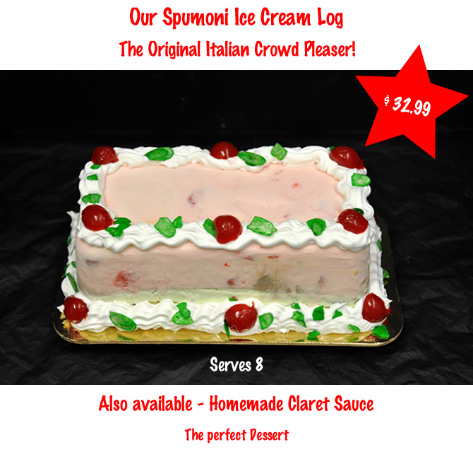 Spumoni Log Ice Cream dessert - $ 32.99
