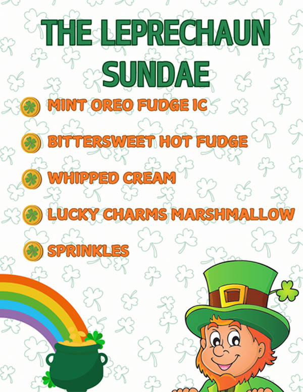 St Patrick's Day Leprechaun Sundaet