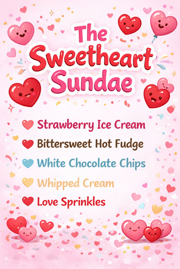 Sweetheart Sundae Valentine's Special