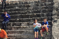 Aztec Temple Tepostlan from the Antonelli's in Mexico