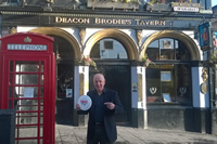Dad in Edinburgh in Scotland