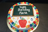 Order Ref: PI-535 10 inch Back to School Themed Photo Image Ice Cream Cake