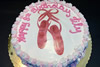 Order Ref: PI-269 Ballet Slippers 10 inch Photo Image Ice Cream Cake.