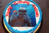 Order Ref: PI-239 Cookie Monster Custom Themed Photo Image Ice Cream Cake.