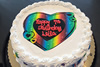 Order Ref: PI-488 10 inch Custom Rainbow Photo Image Ice Cream Cake