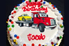 Order Ref: PI-226 Tow Truck Custom 10 inch Photo Image Ice Cream Cake.