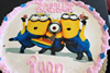 Order Ref: PI-406 10 inch Custom Minions Photo Image Ice Cream Cake