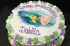 Order Ref: PI-530 Custom 10 inch Turtle-Ocean Themed Photo Image Ice Cream Cake