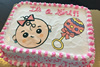 Order Ref: PI-525 Custom 10x14 inch Baby Shower Themed Photo Image Ice Cream Cake