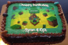 Order Ref: PI-186 Minecraft Custom 10x14 inch Birthday Photo Image Ice Cream Cake.