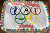 Order Ref: PI-395 12x18inch Oylmpics Themed Photo Image Ice Cream Cake