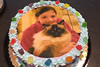 Order Ref: PI-491 8 inch Custom Cat Photo Image Ice Cream Cake