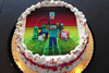 Order Ref: PI-187 Minecraft Custom 8 inch Birthday Photo Image Ice Cream Cake.