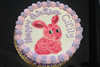 Order Ref: PI-235 Bunny Themed 9 inch Custom Photo Image Ice Cream Cake.