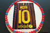 Order Ref: PI-276 Messi - Barcelona 9 inch Photo Image Ice Cream Cake.