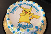 Order Ref: PI-485 9 inch Pikachu Photo Image Ice Cream Cake