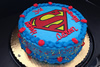 Order Ref: PI-255 9 inch Superman Logo Photo Image Ice Cream Cake.