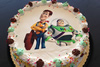 Order Ref: PI-250 Toy Story Custom 9 inch Birthday Photo Image Ice Cream Cake.