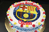 Order Ref: PI-461 9 inch Barcelona FC Photo Image Ice Cream Cake