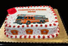Order Ref: PI-581 Boston Fire Themed Photo Image 10x14 inch Ice Cream Cake