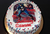 Order Ref: PI-173 Captain America Themed Custom Photo Image Cake.