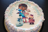 Order Ref: PI-194 Doc McStuffins Themed Photo Image Ice Cream Birthday Cake.