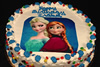 Order Ref: PI-197 Frozen Stars Themed Photo Image Ice Cream Birthday Cake.