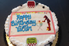 Order Ref: PI-210 8 inch Custom Photo Image Ice Cream Cake.