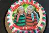 Order Ref: PI-495 Lauren and Arden 13th Birthday Photo Image Ice Cream Cake