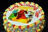 Order Ref: PI-231 Lego Themed Custom Photo Image Ice Cream Cake.