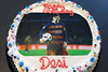 Order Ref: PI-409 8 inch Messi-Barcelona FC Photo Image Ice Cream Cake